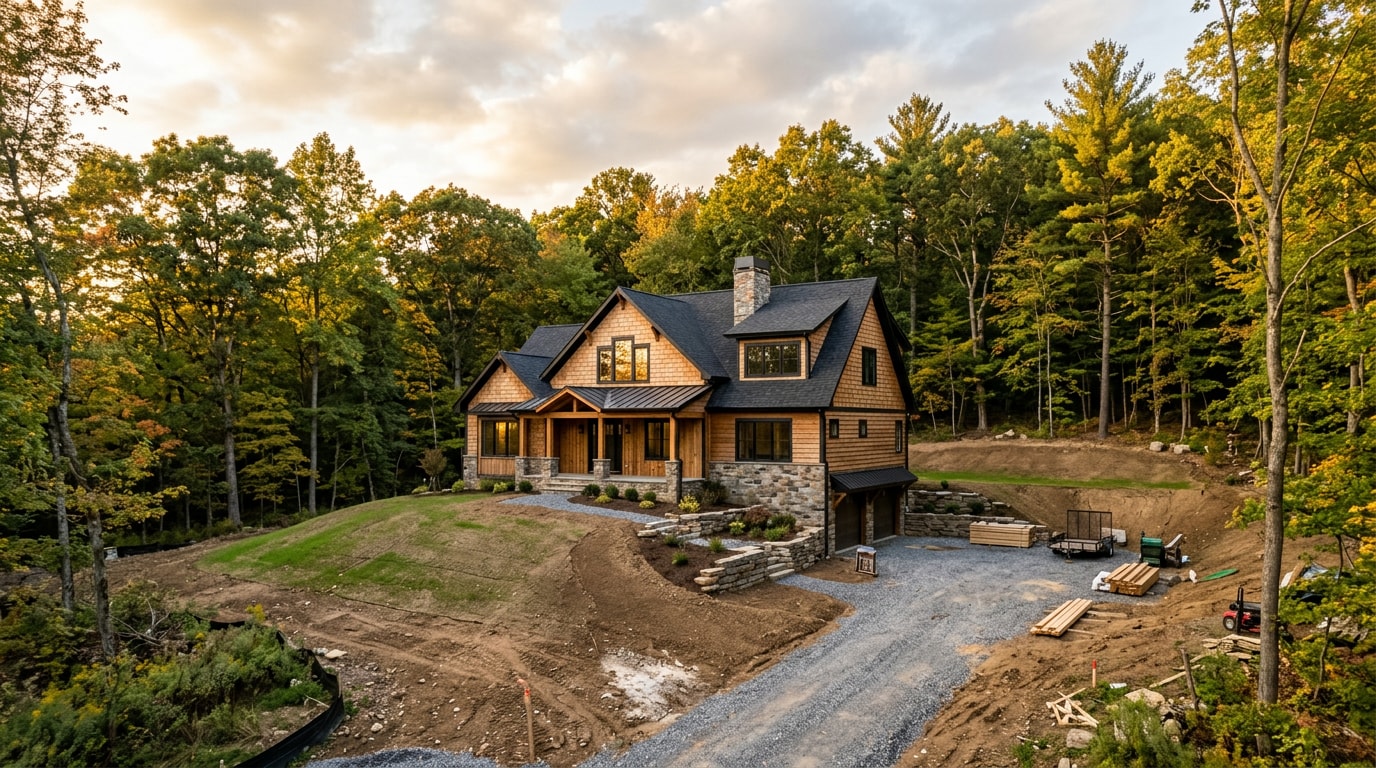 Custom home on a cleared, graded lot in Clarion County, PA