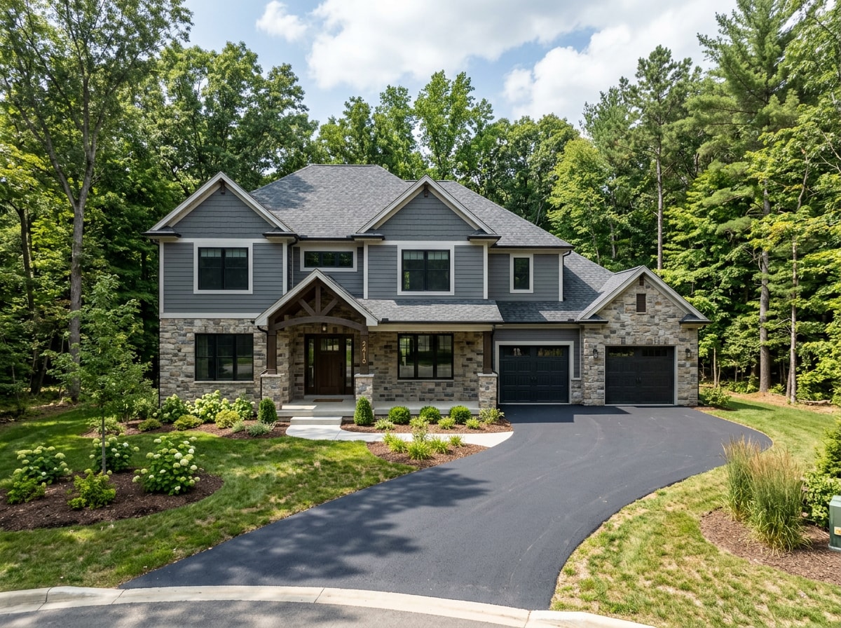 New construction home on a wooded lot in Butler County, PA