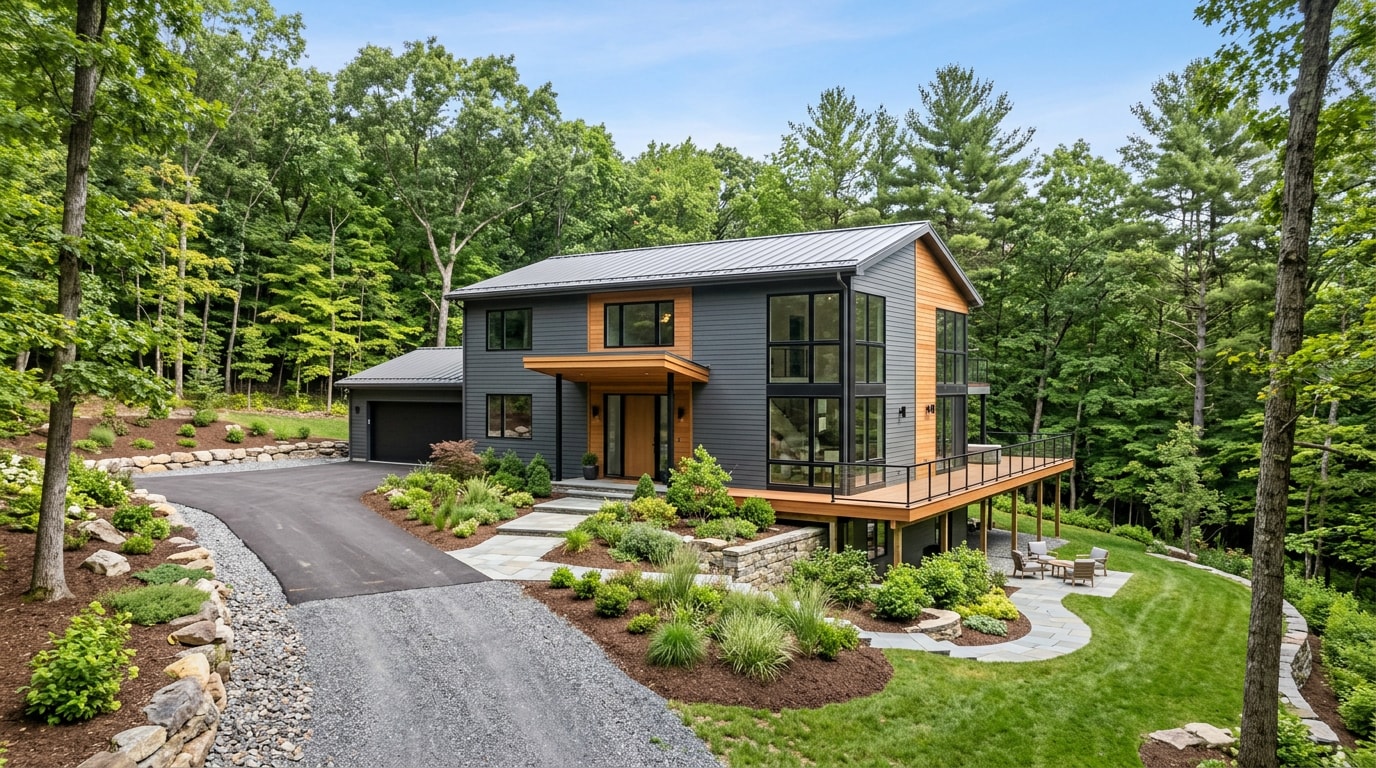 Finished modular home on a graded lot in Allegheny County, PA