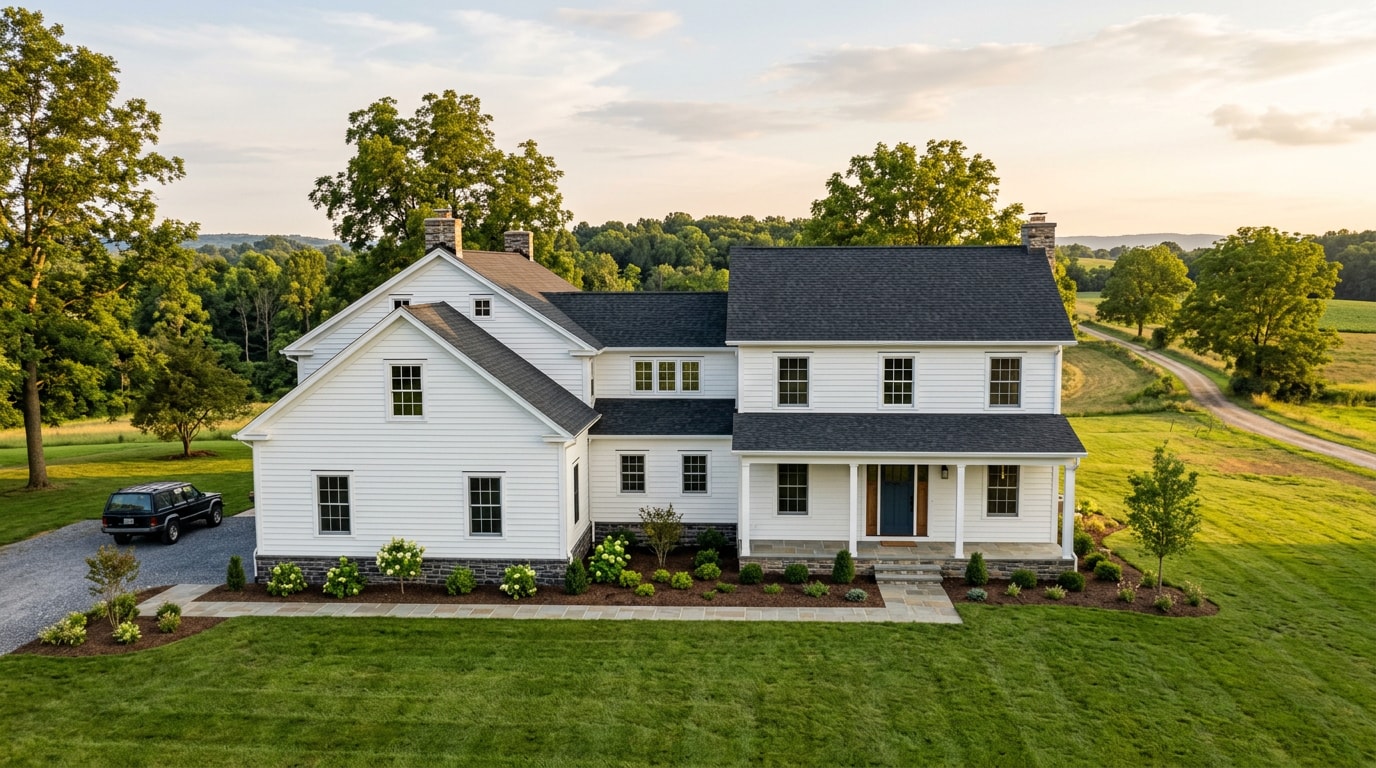 Finished home remodel addition on a Jefferson County, PA house with new siding and graded yard Finished home remodel addition on a Jefferson County, PA house with new siding and graded yard